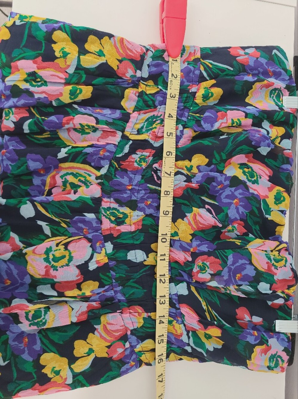 Anthropologie The Strapless Floral Elastic Waist Somerset Maxi Dress Pockets XL - Picture 13 of 14